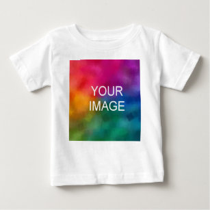 Customize Elegant White Colour Trendy Template Baby T-Shirt