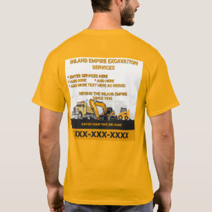 Customize Excavation General Contractor Constructi T-Shirt