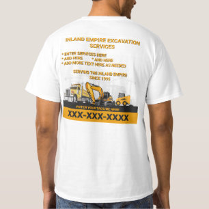 Customize Excavation General Contractor Constructi T-Shirt
