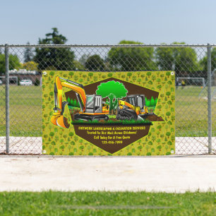 Customize Excavation Landscaping Services Contract Banner