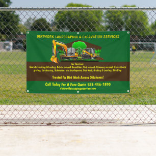 Customize Excavation Landscaping Services Contract Banner