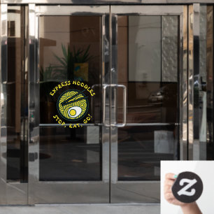 Customize Express Ramen Noodles Restaurant Door Window Cling