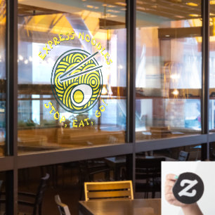 Customize Express Ramen Noodles Restaurant Small Window Cling