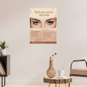 Customize Eyebrow Eyelash Beauty Salon Promotional Poster