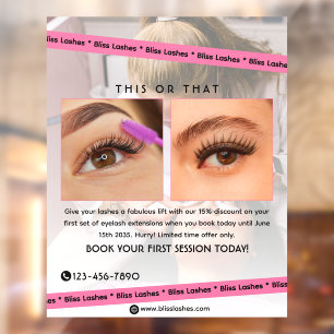 Customize Eyelash Extensions Beauty Studio Promo Window Cling