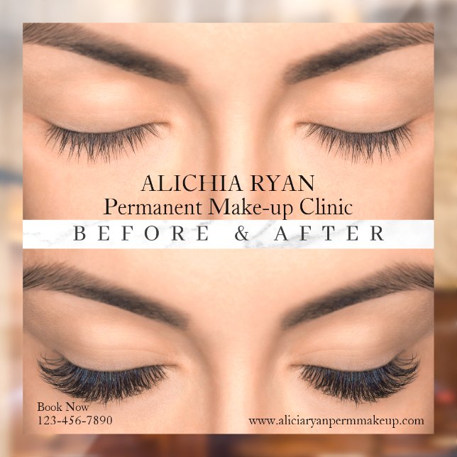 Customize Eyelash Extensions Perm Make up MedSalon Window Cling (Sheet 2)