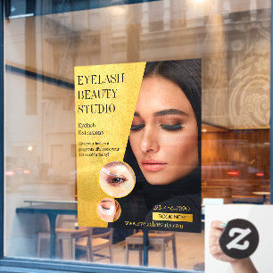Customize Eyelash Extensions Studio Business Front Window Cling