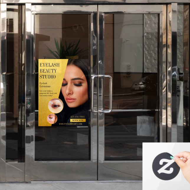 Customize Eyelash Extensions Studio Front Door  Window Cling (Office Door)