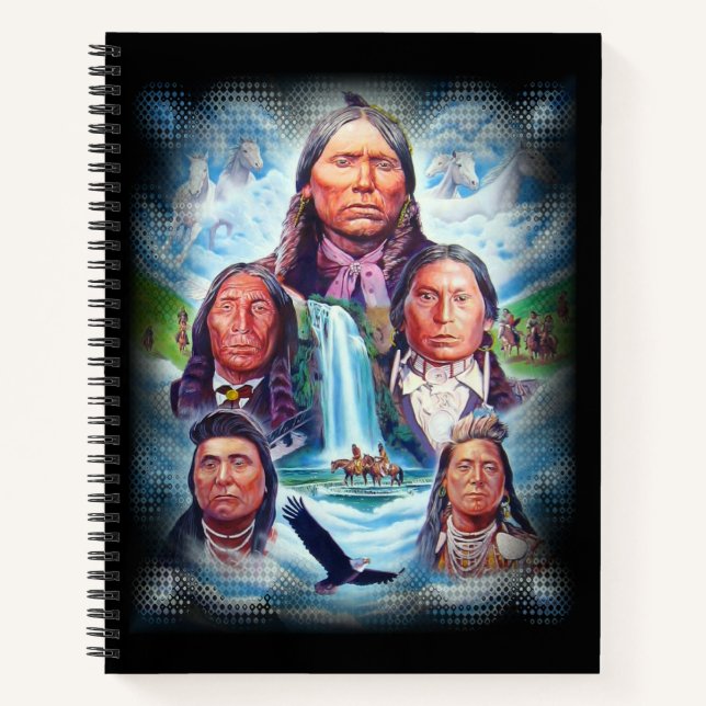 Customize Famous Native Americans Indian Chiefs Notebook (Front)