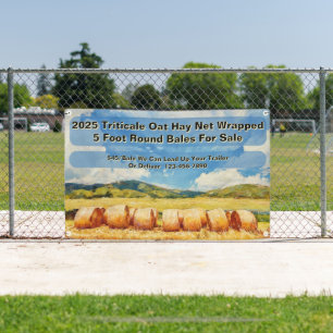 Customize Farm Round Bale Hay For Sale Banner
