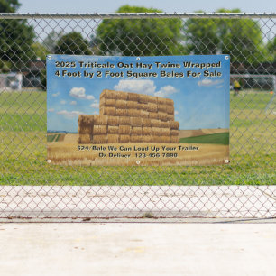 Customize Farm Square Bale Hay For Sale Banner