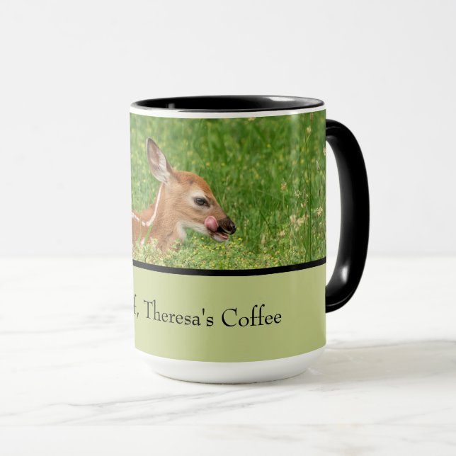 Customize Fawn (White-Tailed Deer) Mug (Front Right)