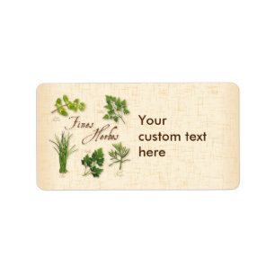 Customize Fines Herbs Labels