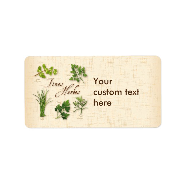 Customize Fines Herbs Labels (Front)