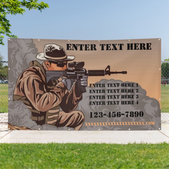 Customize Firearms Tactical Training School  Large Banner (Outside)