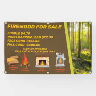 Customize Firewood For Sale Camping Fireplace Home Banner