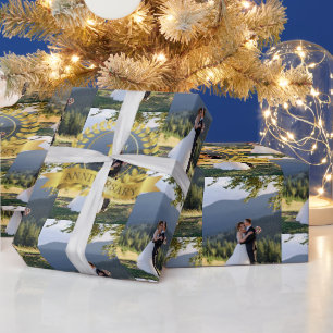 Customize First Wedding Anniversary Celebration Wrapping Paper