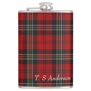 Customize Flask - Red Tartan Macpherson Clan