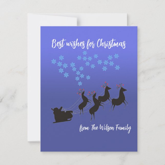 Customize Flat Christmas Greeting Card (Front)