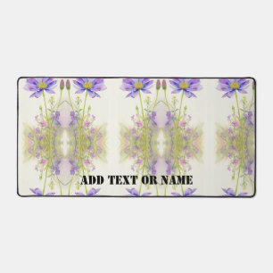 customize floral colourful desk mat