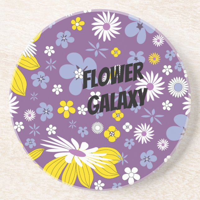 Customize Flower Galaxy Coaster (Front)