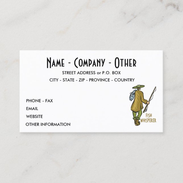 Customize Fly Fishing Business Card (Front)