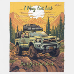 Customize Four Wheel Drive Camping Adventure Fleece Blanket