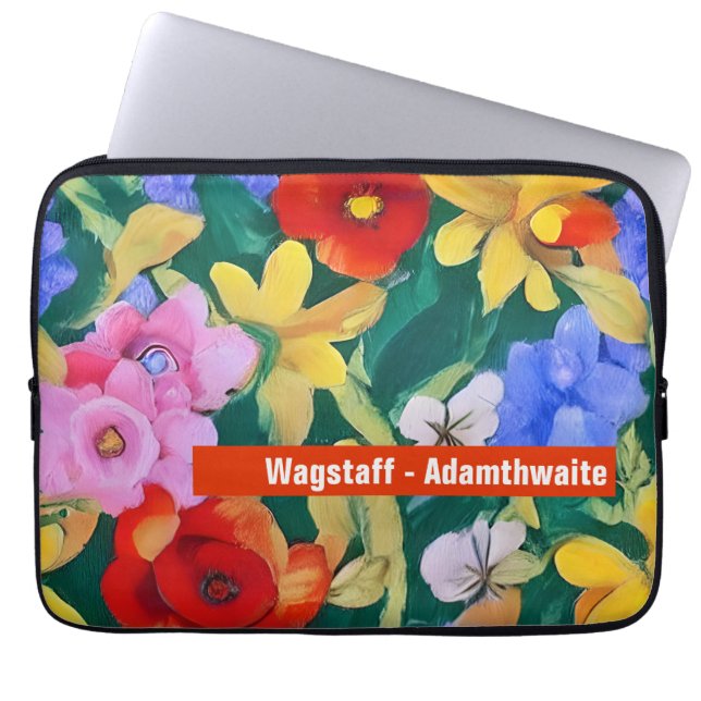 Customize Frida Kahlo Design Laptop Sleeve (Front)