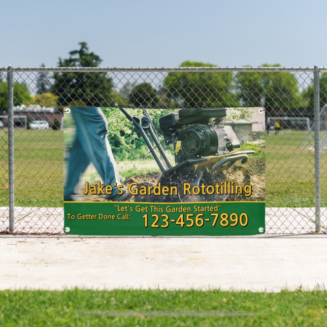 Customize Garden Rototilling Service Business  Banner (Insitu)