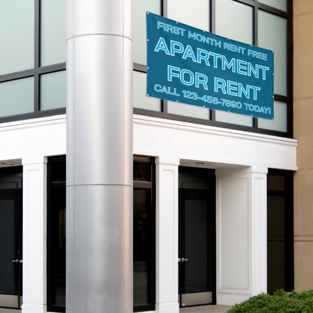 Customize Generic Apartment For Rent Lease Large  Banner (Outside Building)