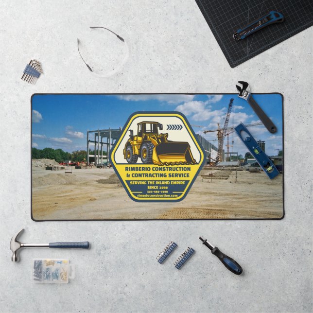 Customize Generic Construction Contracting Busines Desk Mat (Workstation)
