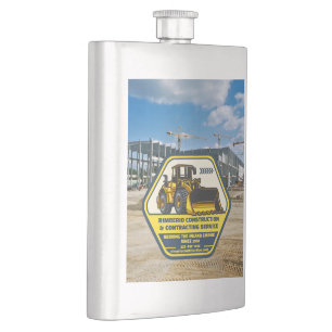 Customize Generic Construction Contracting Busines Hip Flask