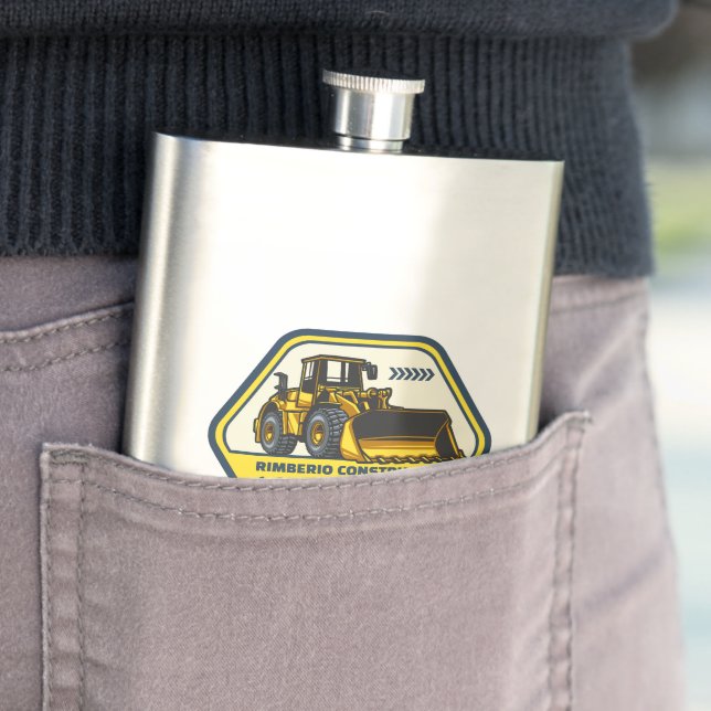 Customize Generic Construction Contracting Busines Hip Flask (In Situ)
