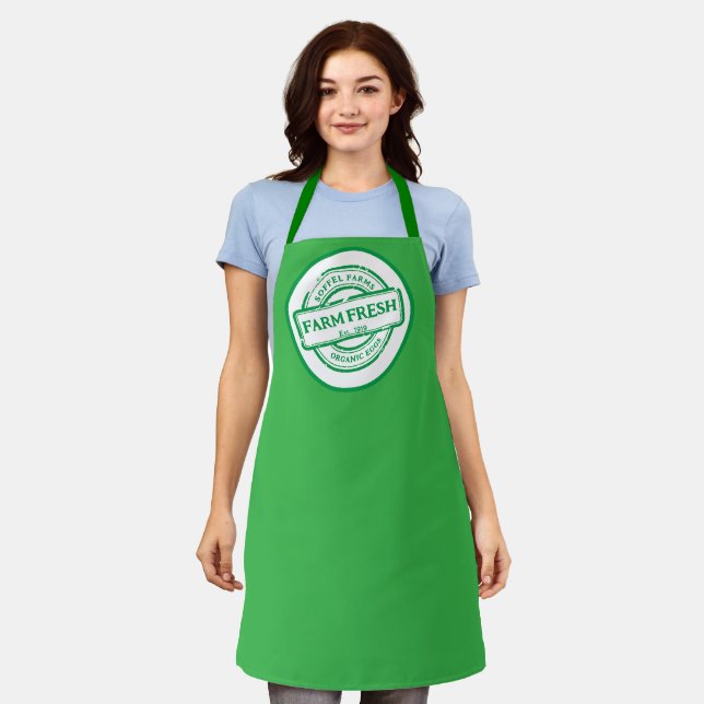 Customize Generic Farm Veggies Eggs Promo  Apron (Worn)