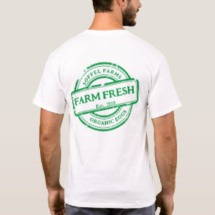 Customize Generic Farm Veggies Eggs Promo Back of T-Shirt