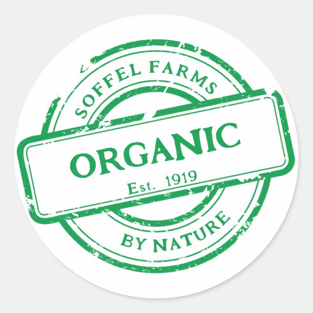 Customize Generic Farm Veggies Eggs Promo Classic Round Sticker (Front)