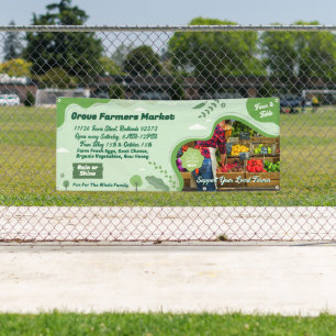 Customize Generic Farmers Market Organic Veggies Banner