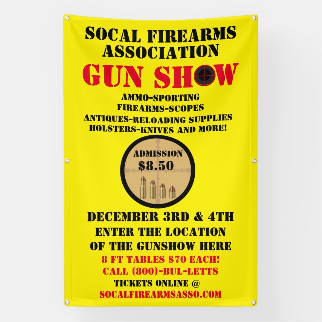 Customize Generic Gun Show Event Detailed  Banner (Vertical)