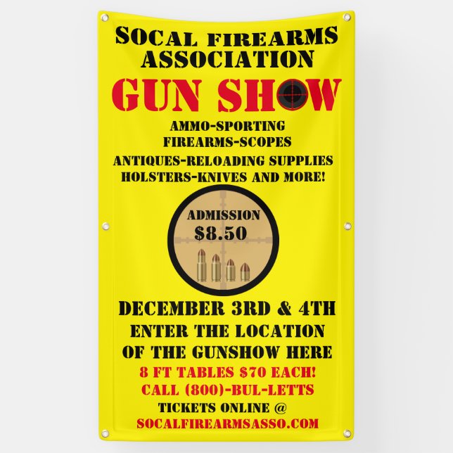 Customize Generic Gun Show Event Detailed  Banner (Vertical)