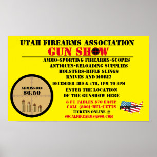 Customize Generic Gun Show Event  Detailed Icon Poster