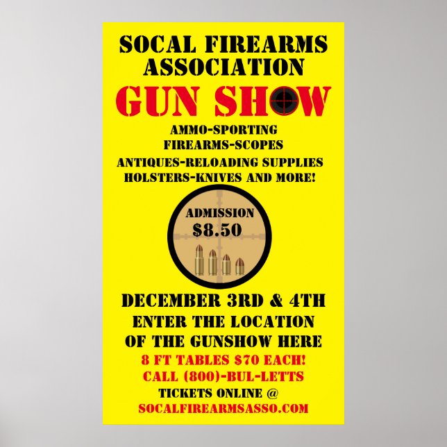 Customize Generic Gun Show Event Detailed  Poster (Front)