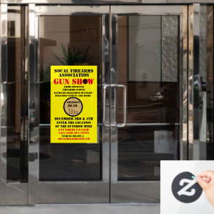 Customize Generic Gun Show Event Detailed Window Cling