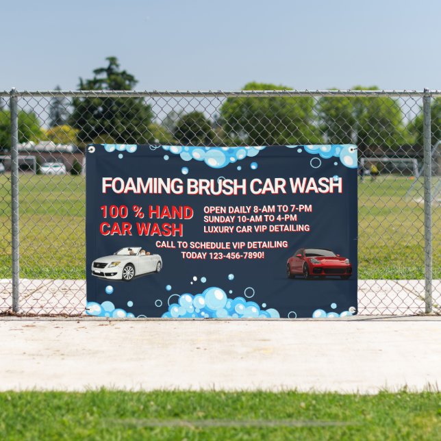 Customize Generic Large Car Wash Business  Banner (Insitu)