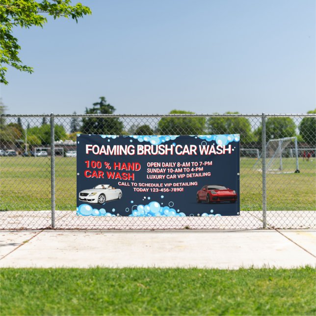 Customize Generic Large Car Wash Business  Banner (Insitu)