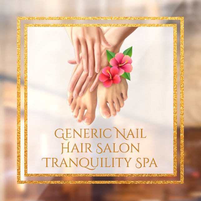 Customize Generic Nail Hair Salon Tranquillity Spa Window Cling (Sheet 2)