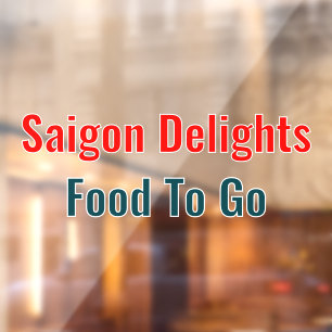 Customize Generic Restaurant Two Color 2  Window Cling