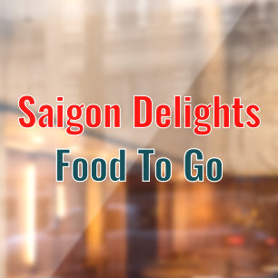 Customize Generic Restaurant Two Colour 2  Window Cling