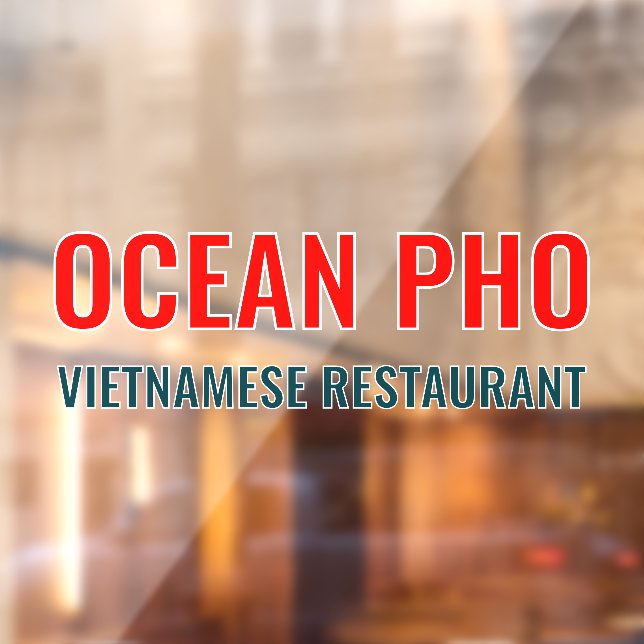 Customize Generic Restaurant Two Colour  Window Cling (Sheet 2)