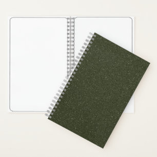 Customize Glitter Moss Green Sketchbook Notebook