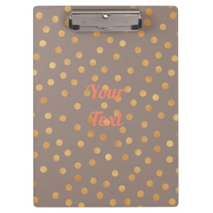 Customize Gold Glitter Clipboard